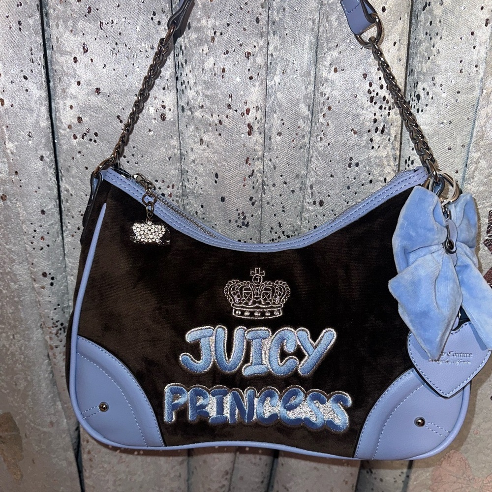 Juicy Couture brown and blue princess bag